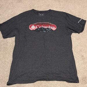 Columbia Men's Charcoal Tee with Red Logo